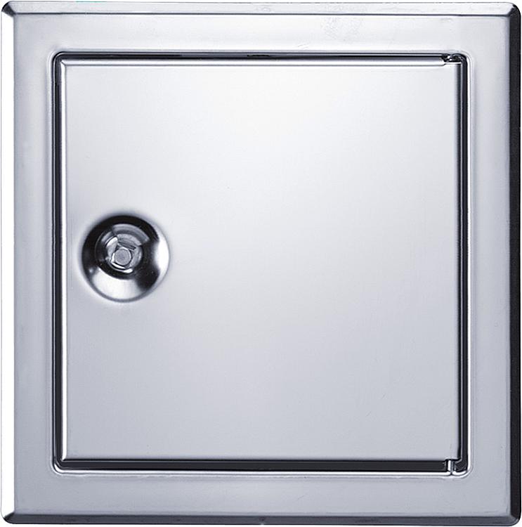 Revisionstür SOFTLINE Edelstahl mit Vierkantverschluss Einbaumaß 150 x 150mm Revisionstür SOFTLINE Edelstahl mit Vierkantverschluss Einbaumaß 150 x 150mm