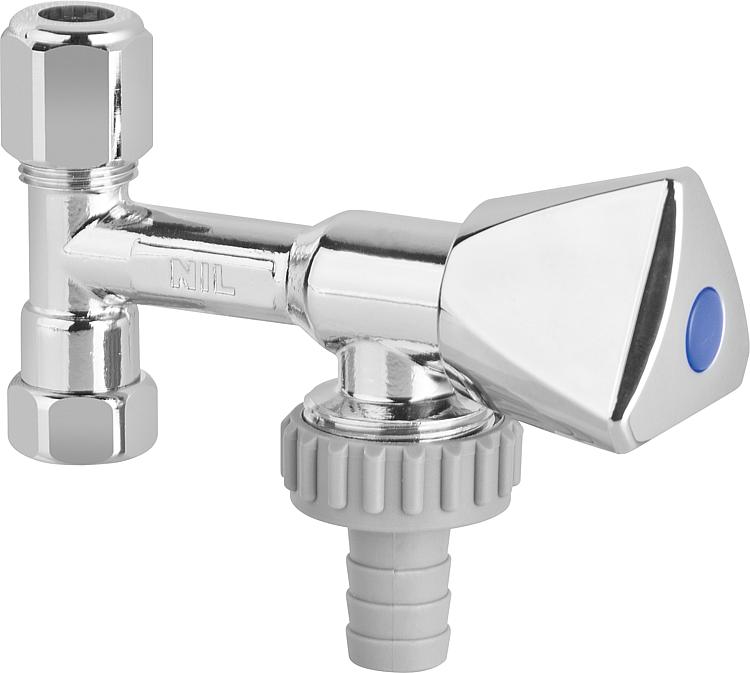 Aufsatzventil Nil DN12(3/8")xDN20(3/4"), Messing verchromt Aufsatzventil Nil DN12(3/8")xDN20(3/4"), Messing verchromt