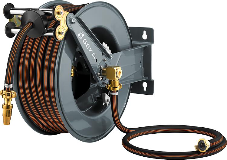 Schlauchaufroller Geka plus PA30GSK mit Gummischlauch DN20 (3/4") 25m Schlauchaufroller Geka plus PA30GSK mit Gummischlauch DN20 (3/4") 25m