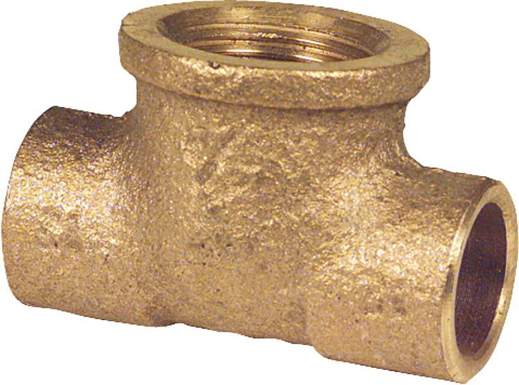 Rotgußlötfitting 4130g T-Stück mit Abgang IG,16mm x 3/4" x 16mm Rotgußlötfitting 4130g T-Stück mit Abgang IG,16mm x 3/4" x 16mm