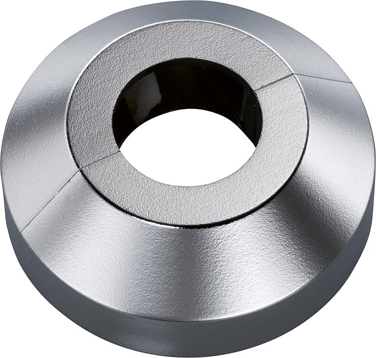 Einzelrosette Typ München Chrom seidenmatt - 19mm Einzelrosette Typ München Chrom seidenmatt - 19mm