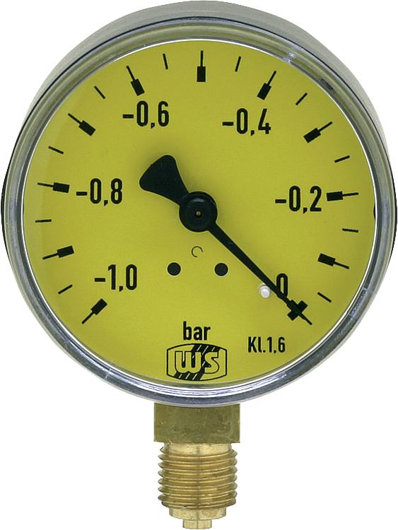 Vakuummeter ohne Glyzerin -1,0-0 bar 63 mm f. Pumpenprüfkoffer Manometer 1/4" Vakuummeter ohne Glyzerin -1,0-0 bar 63 mm f. Pumpenprüfkoffer Manometer 1/4"