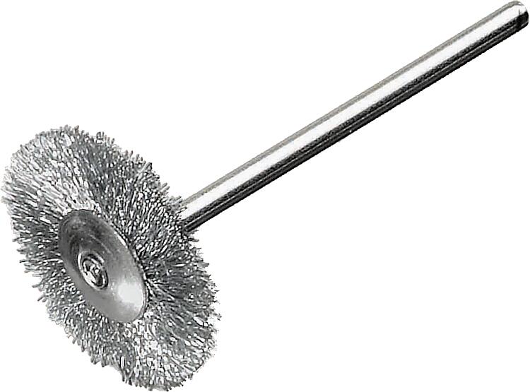 Rundbürste Ø 22 mm mit 3,0 mm Schaft, Stahldraht 0,1 mm