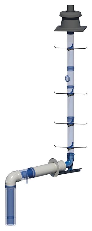 CondensBlue Basisset 2 Schacht inkl. Verbindungsleitung, starr doppelwandig DN 80 - 80/125 CondensBlue Basisset 2 Schacht inkl. Verbindungsleitung, starr doppelwandig DN 80 - 80/125