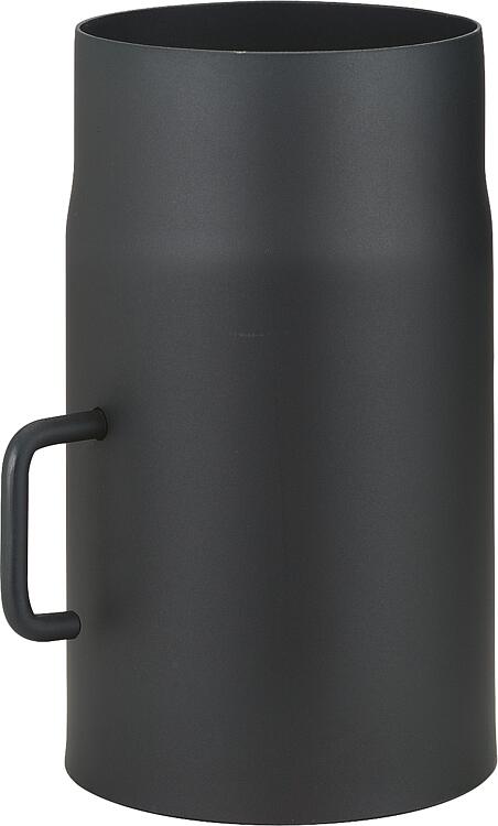 lackiertes Rauchrohr DN150, mit Drosselklappe, Länge = 250mm, gussgrau lackiertes Rauchrohr DN150, mit Drosselklappe, Länge = 250mm, gussgrau