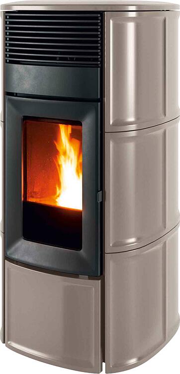 Pelletofen MCZ Suite Hydromatic 18 R, Grundgerät mit Verkleidung warm Grau Ceramic, 17,7 KW