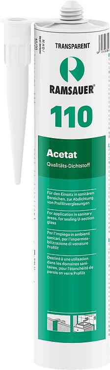 Silikon Acetat 110 transparent RAMSAUER 310ml Kartusche Silikon Acetat 110 transparent RAMSAUER 310ml Kartusche
