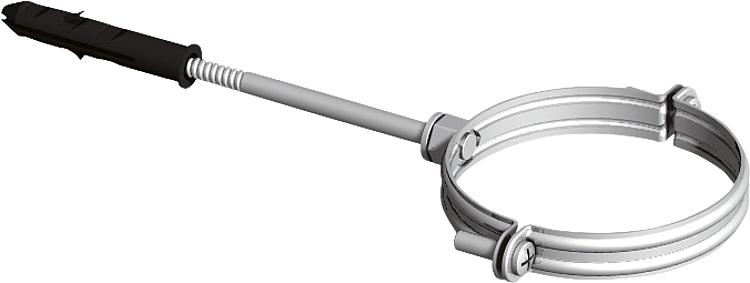 Kunststoff-Abgassystem Befestigungsschelle für Kontrollrohr - DN 110 Kunststoff-Abgassystem Befestigungsschelle für Kontrollrohr - DN 110