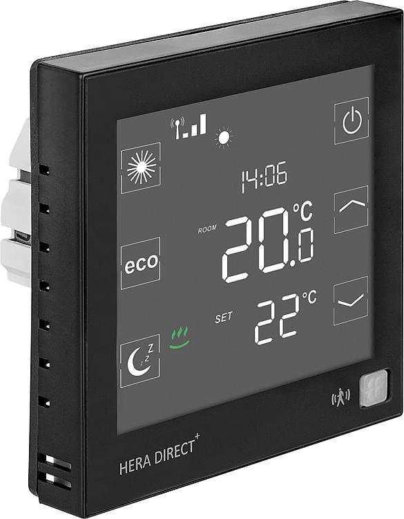 Funk-Raumthermostat Hera Direkt+, 230V,schwarz, passend für Hera+ Primus/Extensi Funk-Raumthermostat Hera Direkt+, 230V,schwarz, passend für Hera+ Primus/Extensi