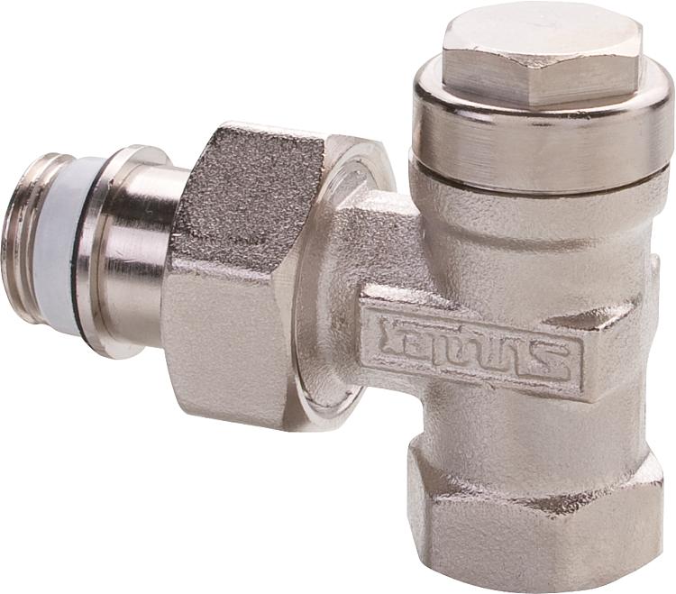 Rücklaufverschraubung Typ IG/N MS vernickelt Ausführung Eck 1/2" AG x 1/2" IG Rücklaufverschraubung Typ IG/N MS vernickelt Ausführung Eck 1/2" AG x 1/2" IG