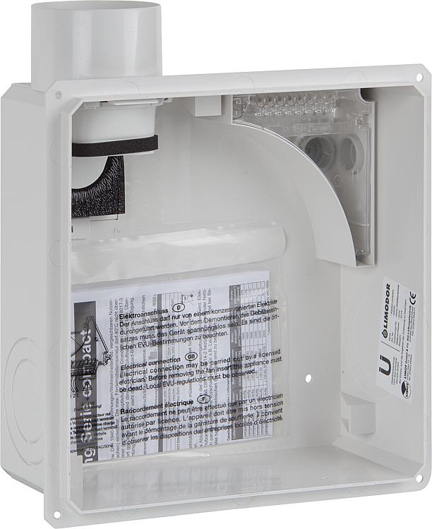 Unterputzgehäuse Limodor compact Abluftstutzen DN80, seitlich Unterputzgehäuse Limodor compact Abluftstutzen DN80, seitlich