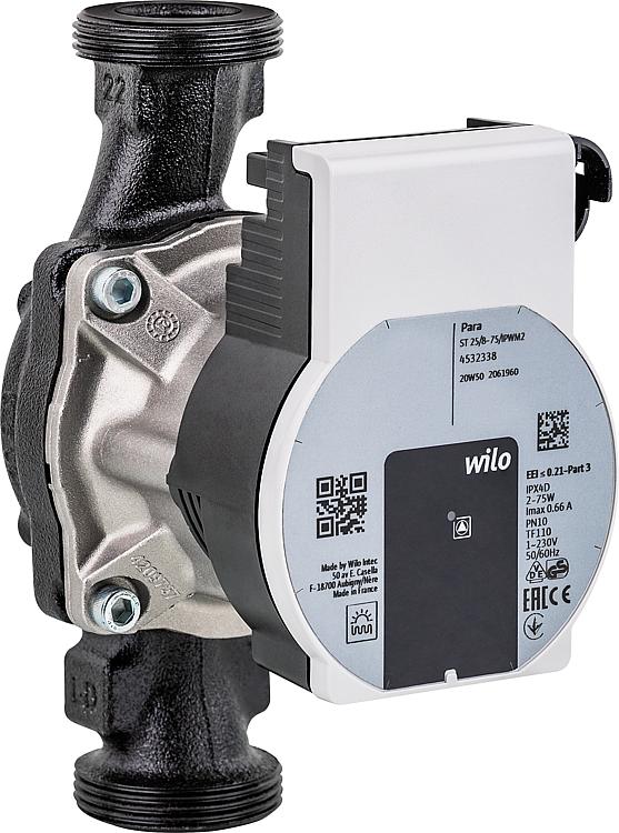 Umwälzpumpe Wilo Para ST25/8 Länge 180mm, DN40(11/2")AG, 12 Uhr, IPWM2 Umwälzpumpe Wilo Para ST25/8 Länge 180mm, DN40(11/2")AG, 12 Uhr, IPWM2