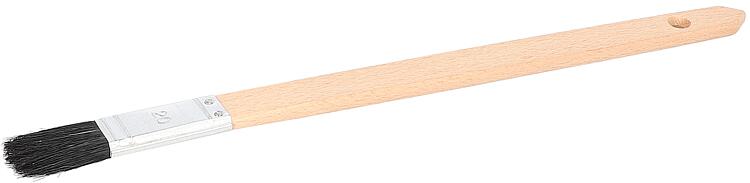 Pr.-Plattpinsel gerade 20 mm schwarz, Buchenstiel, Weißblechzwinge