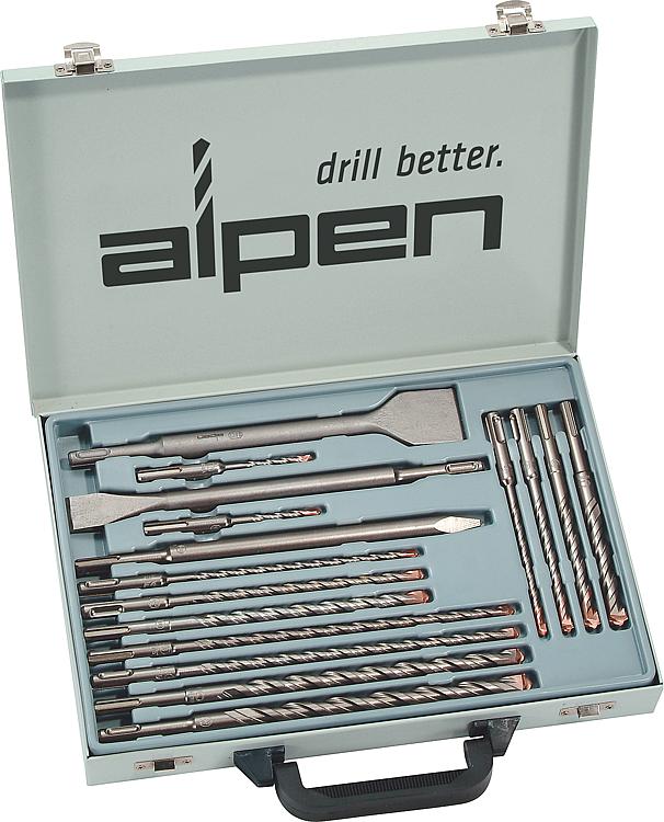 ALPEN SDS-Plus Hammerbohrer- und Meißelset SDS-plus KIT 16-tlg. ALPEN SDS-Plus Hammerbohrer- und Meißelset SDS-plus KIT 16-tlg.