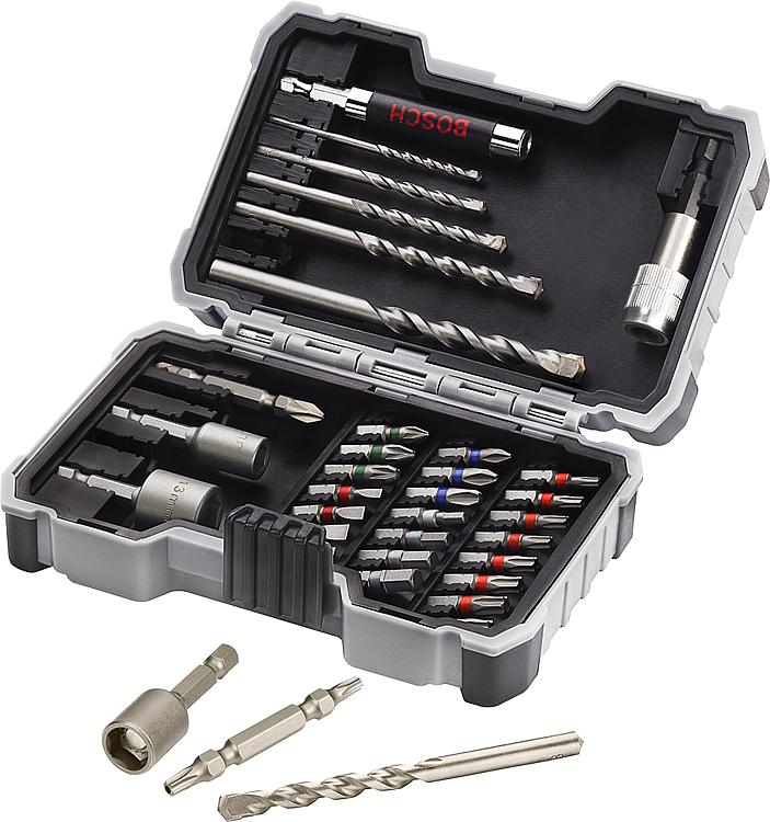 Betonbohrer- und Bit-Set Bosch 35 teilig Betonbohrer- und Bit-Set Bosch 35 teilig